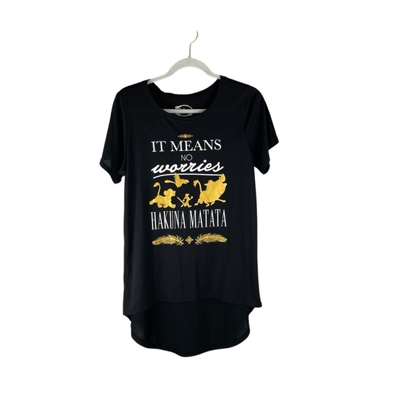 Disney Black Lion King 'Hakuna Matata' Graphic Short Sleeve T-Shirt size XL - Picture 2 of 6